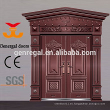 Puertas de entrada de fundición de aluminio de estilo chino de lujo